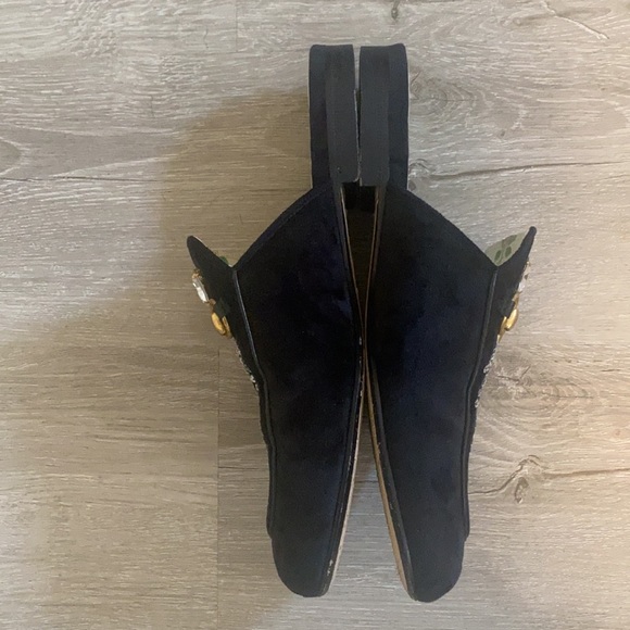 SOLD ❤️ Gucci Black Princetown Velvet Crystals Mules SZ 7 - Picture 8 of 11